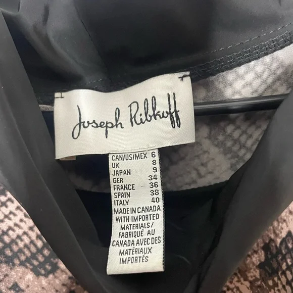 Joseph Ribkoff style 203690 with snake print and black skirt - Picture 10 of 11